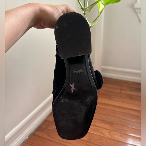 Gorgeous Coach black velvet knee high boots - Picture 5 of 6